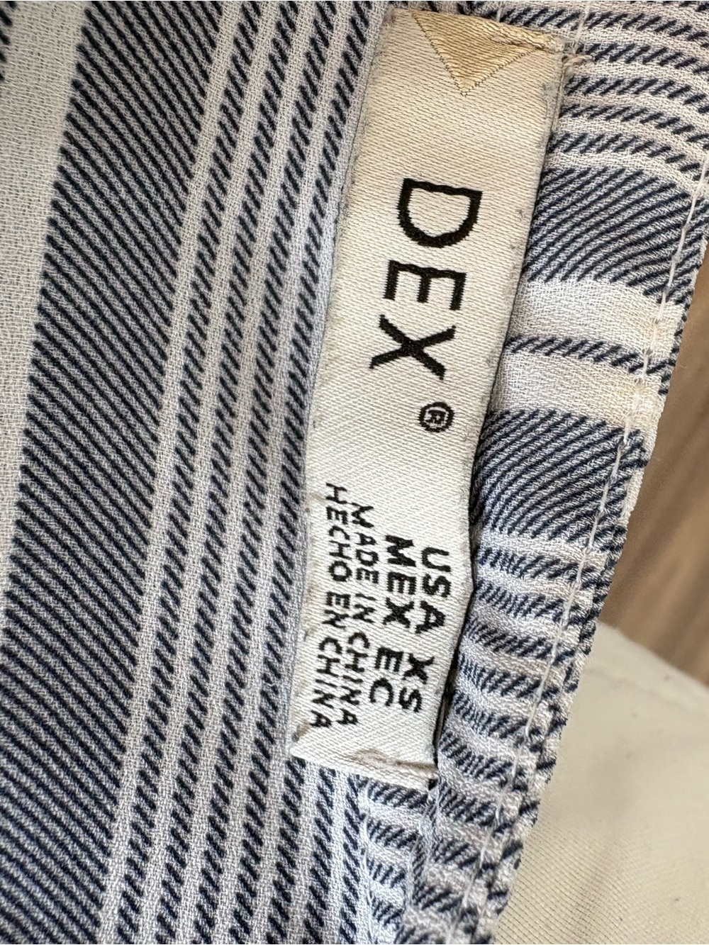 Dex Striped Long-Sleeve Shirt Dress in Gray and White - Picture 2 of 6